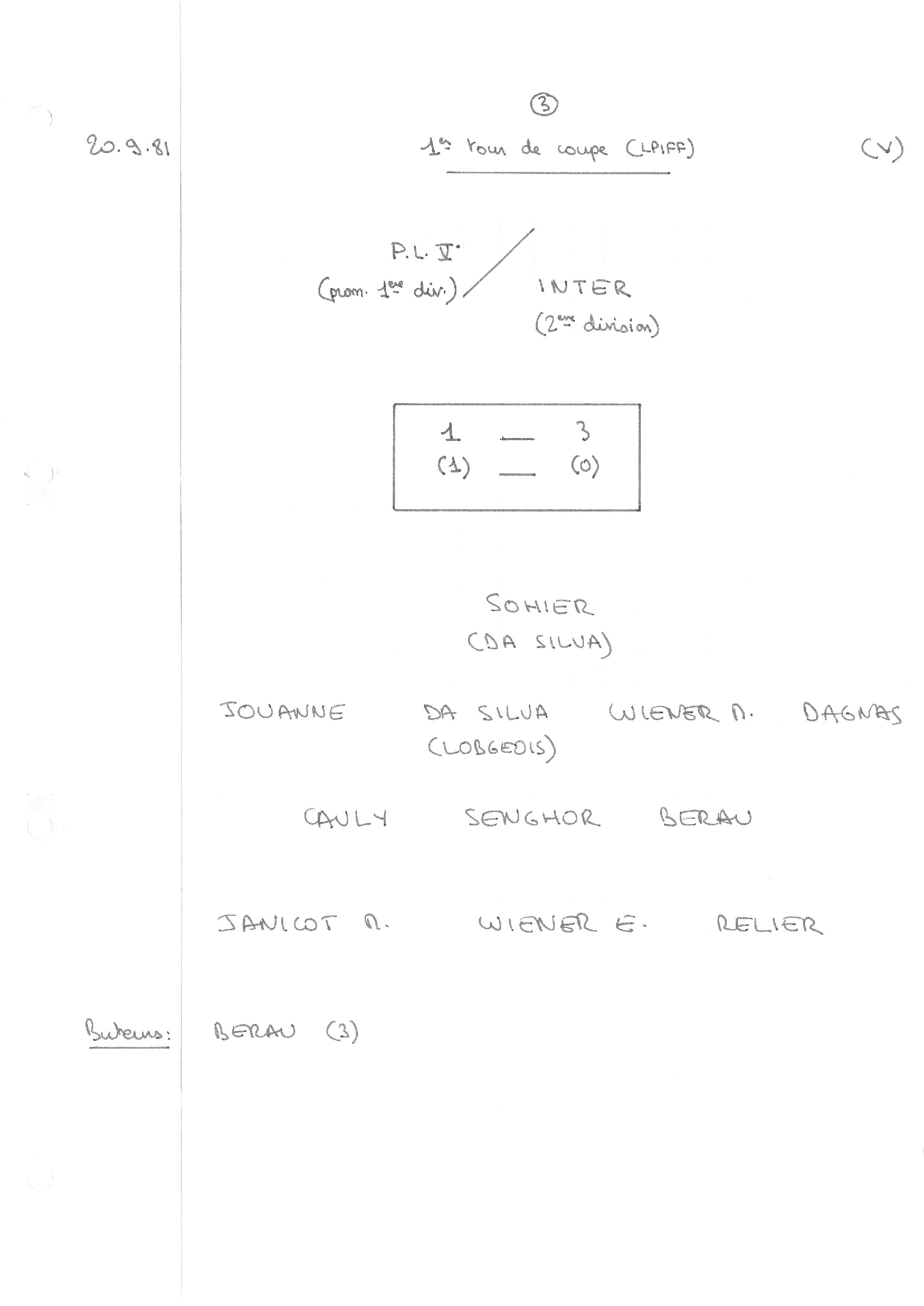 compte rendu saison 81-82