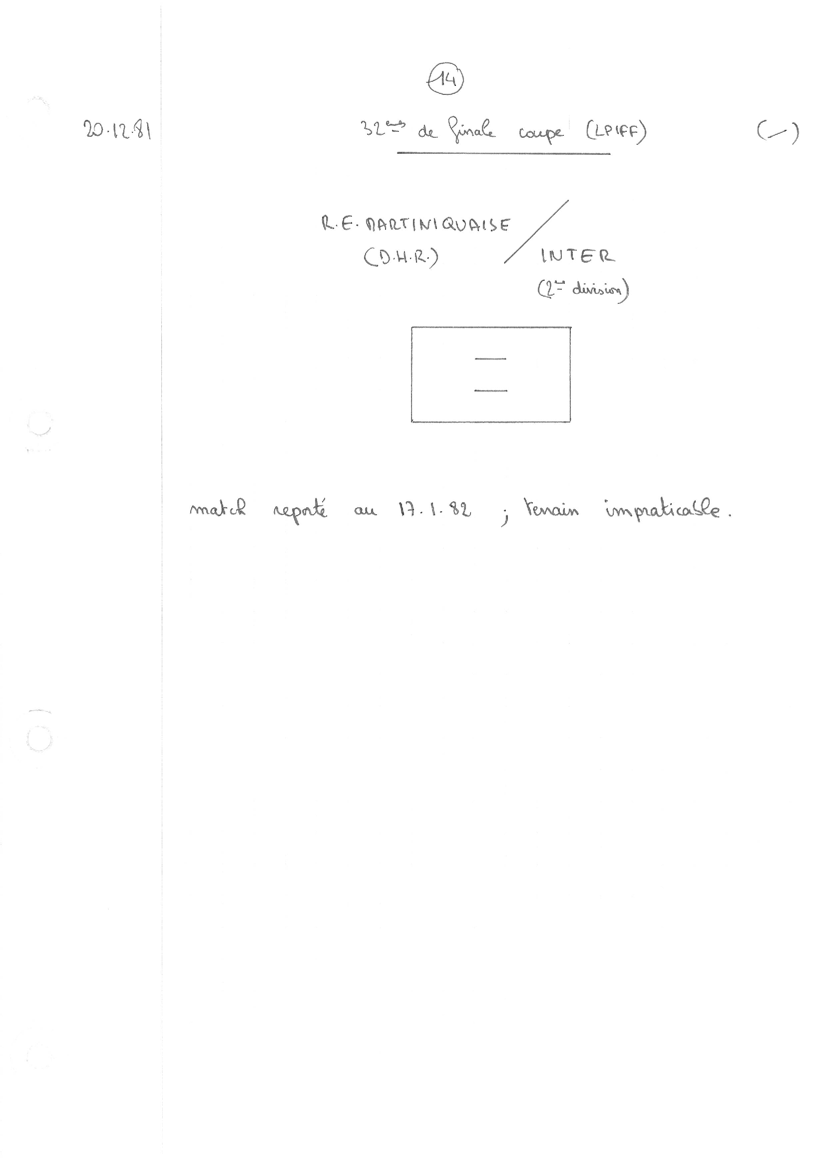 compte rendu saison 81-82