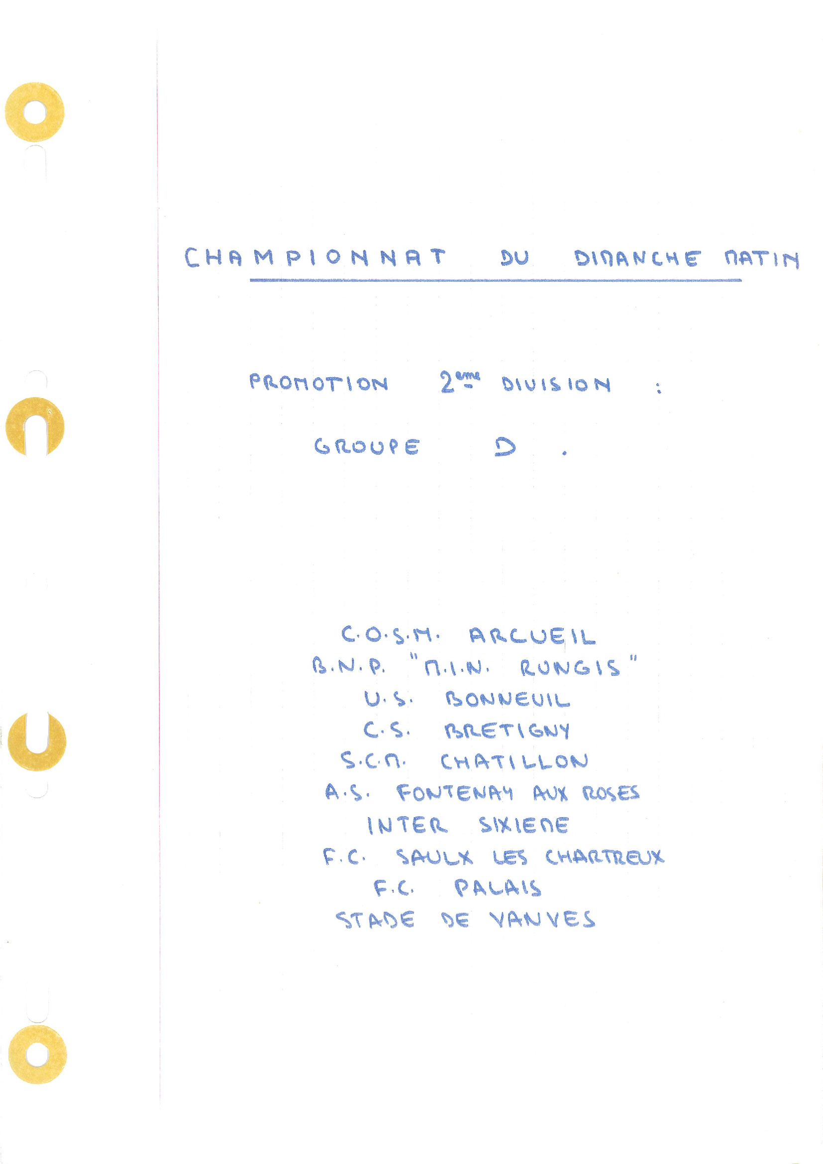 compte rendu saison 80-81