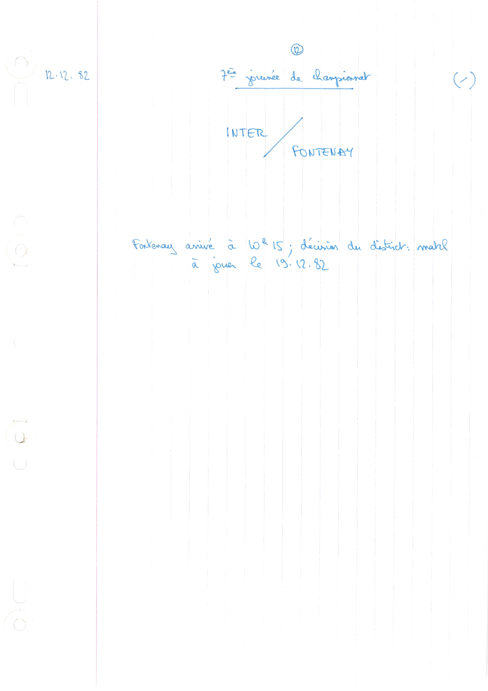 compte rendu saison 82-83