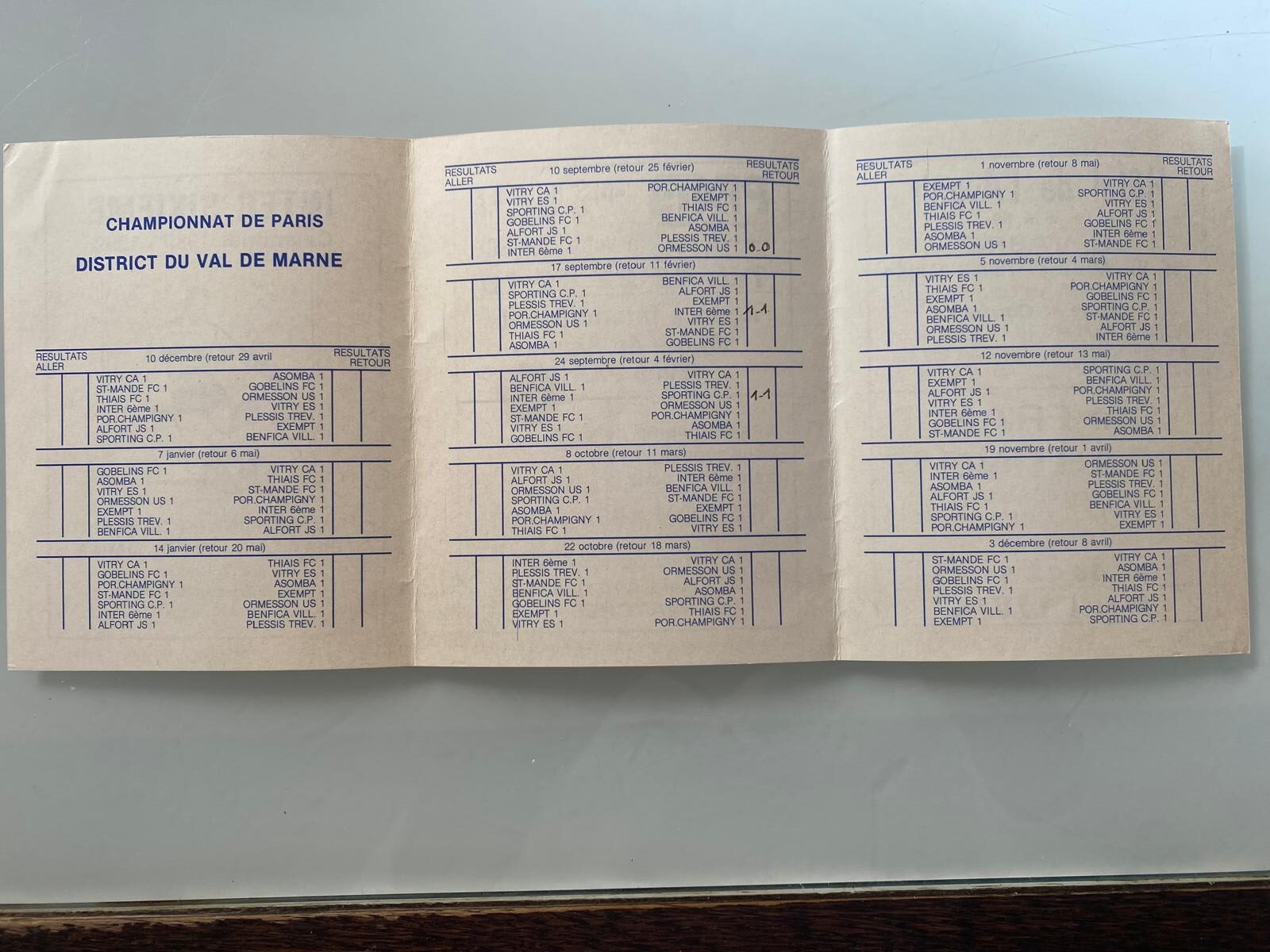 calendrier saison 89 3